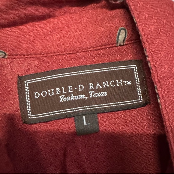 Double D Ranch Red Tiered Western Trails Tie Rodeo Cowgirl Midi dress - Picture 4 of 13